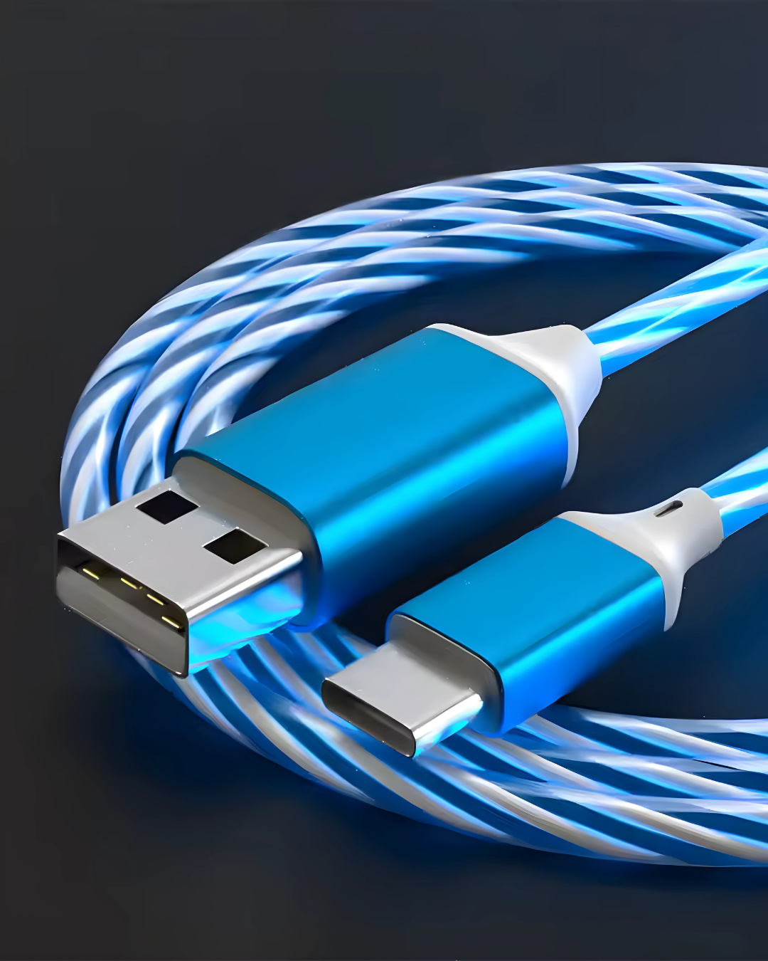 CABLE LUMINEUX BLEU