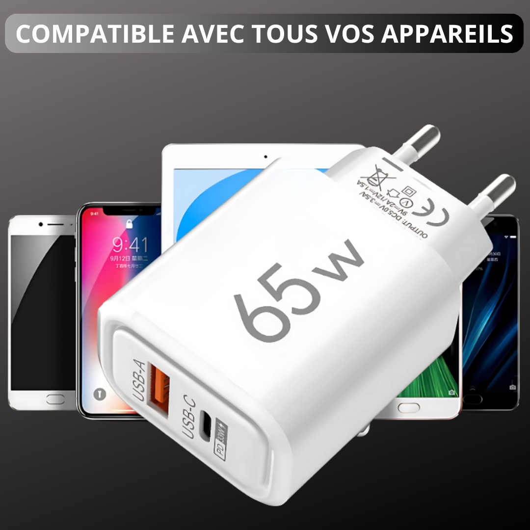 CHARGEUR RAPIDE 65W