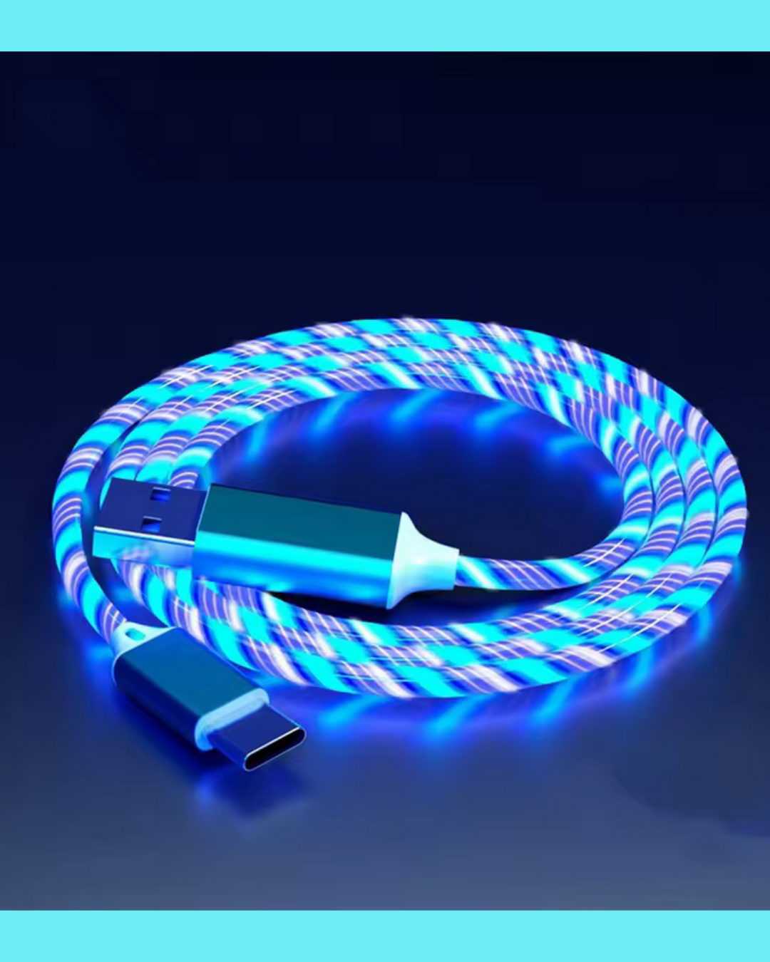 CABLE LUMINEUX BLEU
