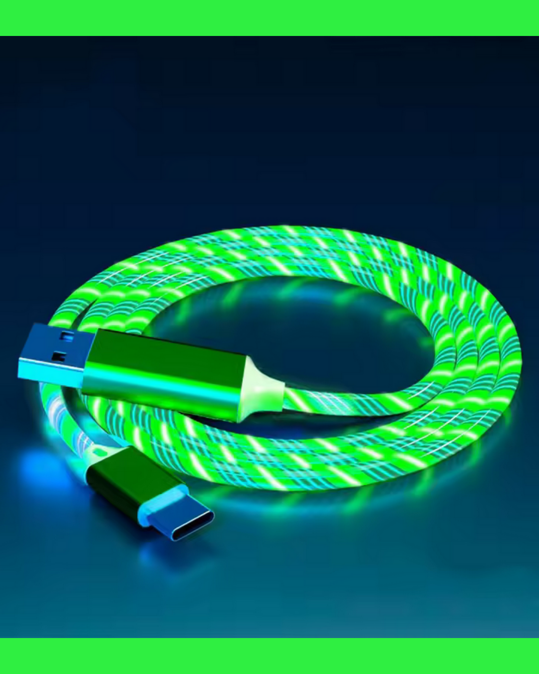 CABLE LUMINEUX VERT