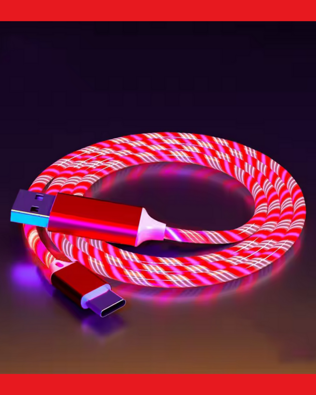CABLE LUMINEUX ROUGE