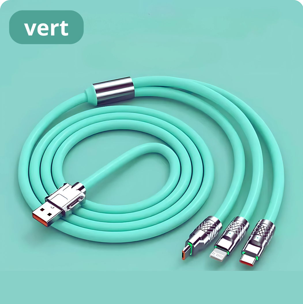 Câble 3-en-1  VERT